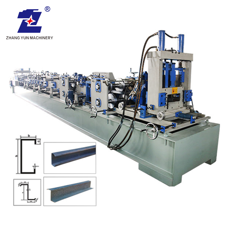 Steel Construction New Model Changeable Multiple Size C Z U Purlin Channel Stut Profile Cold Roll Forming Machine