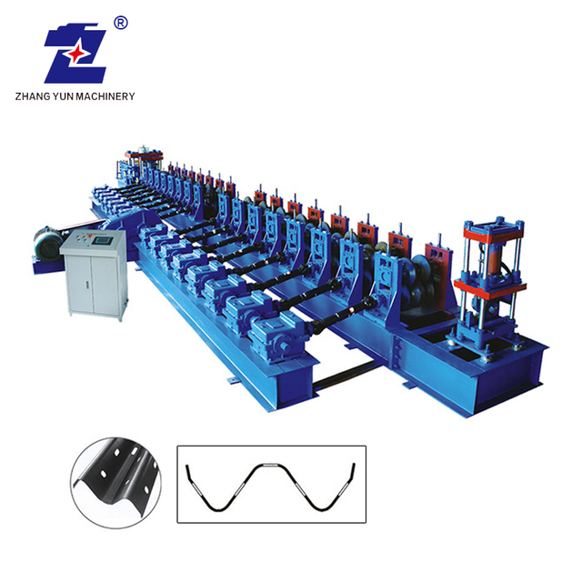 with Punching 3 Wave Highway Crash Barrier Guardrail Making Roll Forming Machine