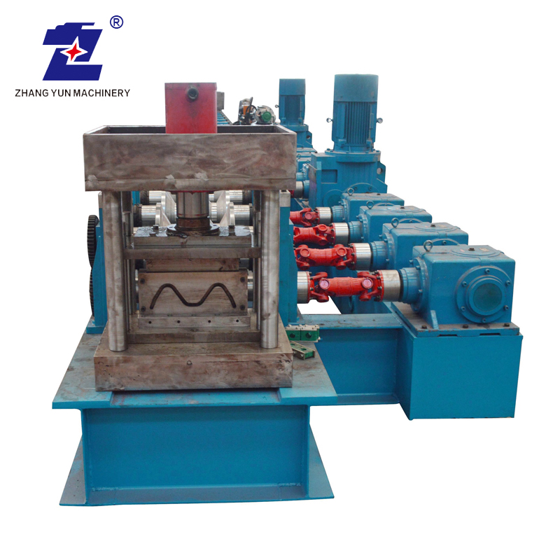 Three Waves Standard Size Highway Guardrail Board Steel Roll Forming Machine for Highway Protection 
